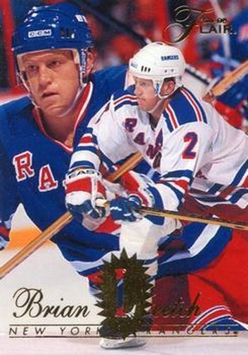 #114 Brian Leetch - New York Rangers - 1994-95 Flair Hockey