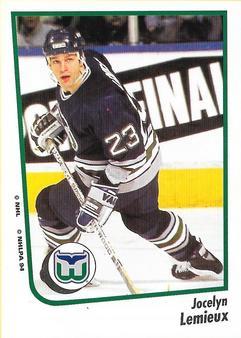 #114 Jocelyn Lemieux - Hartford Whalers - 1994-95 Panini Hockey Stickers