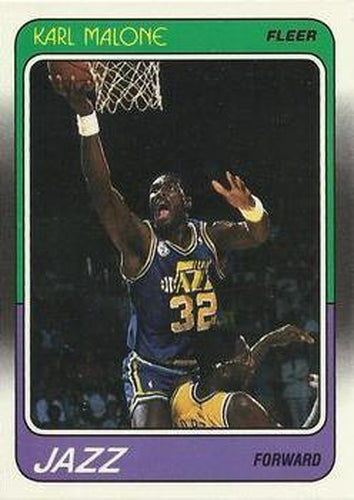 #114 Karl Malone - Utah Jazz - 1988-89 Fleer Basketball