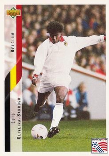 #114 Luis Oliveira - Belgium - 1994 Upper Deck World Cup Contenders English/Spanish Soccer