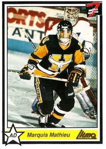 #114 Marquis Mathieu - Beauport Harfangs - 1990-91 7th Inning Sketch QMJHL Hockey