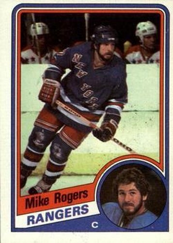 #114 Mike Rogers - New York Rangers - 1984-85 Topps Hockey