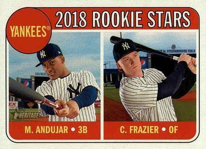 #114 Clint Frazier / Miguel Andujar - New York Yankees - 2018 Topps Heritage Baseball