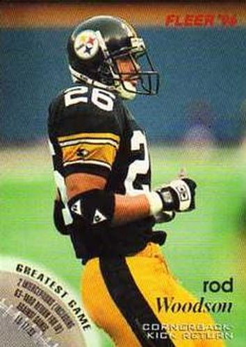 #114 Rod Woodson - Pittsburgh Steelers - 1996 Fleer Football