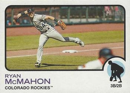 #114 Ryan McMahon - Colorado Rockies - 2022 Topps Heritage Baseball