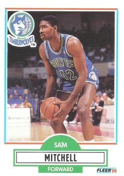 #114 Sam Mitchell - Minnesota Timberwolves - 1990-91 Fleer Basketball