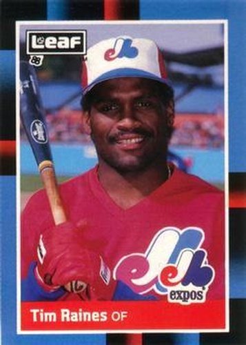 #114 Tim Raines - Montreal Expos - 1988 Leaf Baseball