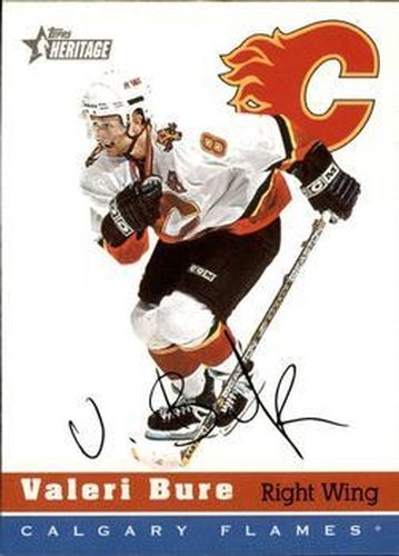 #114 Valeri Bure - Calgary Flames - 2000-01 Topps Heritage Hockey