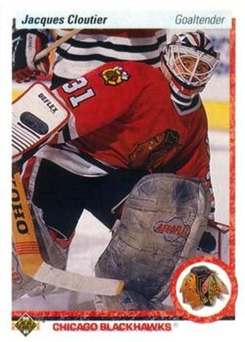#114 Jacques Cloutier - Chicago Blackhawks - 1990-91 Upper Deck Hockey