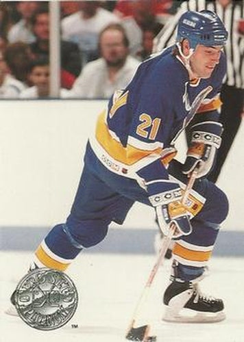 #114 Jeff Brown - St. Louis Blues - 1991-92 Pro Set Platinum Hockey