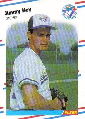 #114 Jimmy Key - Toronto Blue Jays - 1988 Fleer Baseball