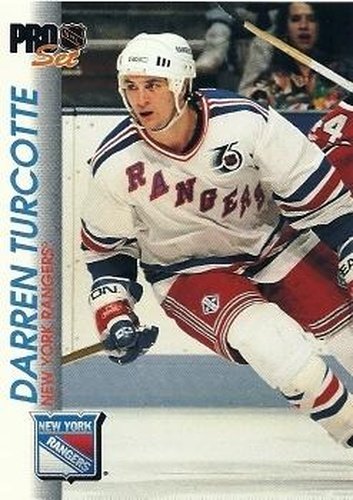 #114 Darren Turcotte - New York Rangers - 1992-93 Pro Set Hockey