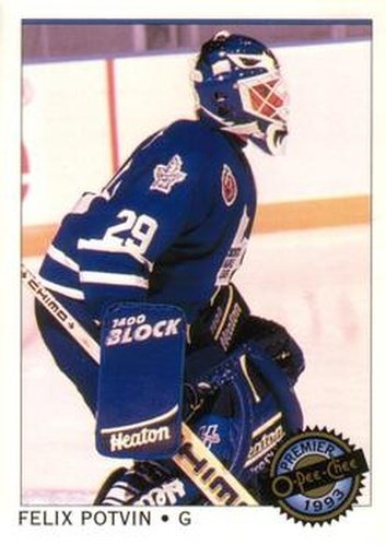 #114 Felix Potvin - Toronto Maple Leafs - 1992-93 O-Pee-Chee Premier Hockey