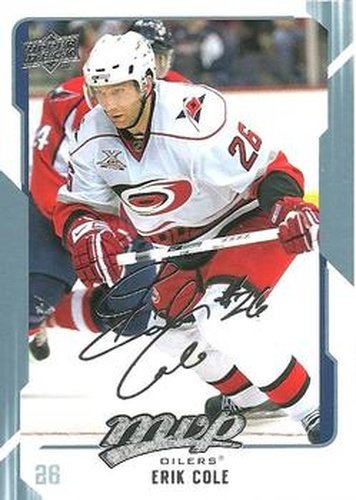 #114 Erik Cole - Edmonton Oilers - 2008-09 Upper Deck MVP Hockey