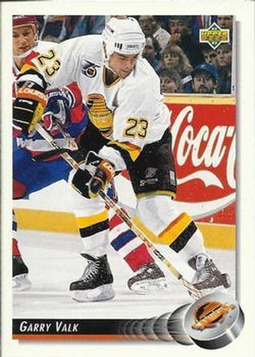 #114 Garry Valk - Vancouver Canucks - 1992-93 Upper Deck Hockey