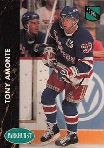 #114 Tony Amonte - New York Rangers - 1991-92 Parkhurst Hockey