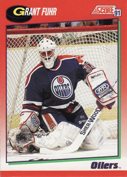 #114 Grant Fuhr - Edmonton Oilers - 1991-92 Score Canadian Hockey