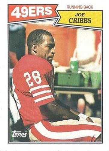 #114 Joe Cribbs - San Francisco 49ers - 1987 Topps Football