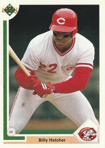 #114 Billy Hatcher - Cincinnati Reds - 1991 Upper Deck Baseball