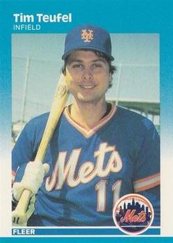 #24 Tim Teufel - New York Mets - 1987 Fleer Baseball