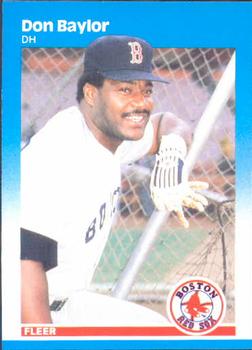 #28 Don Baylor - Boston Red Sox - 1987 Fleer Baseball