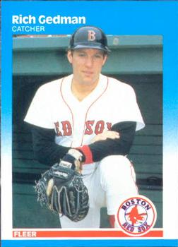 #35 Rich Gedman - Boston Red Sox - 1987 Fleer Baseball