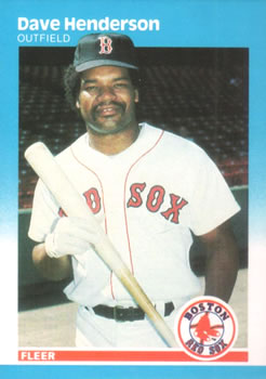 #36 Dave Henderson - Boston Red Sox - 1987 Fleer Baseball