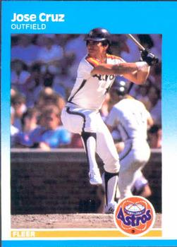 #53 Jose Cruz - Houston Astros - 1987 Fleer Baseball