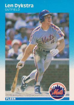 #6 Len Dykstra - New York Mets - 1987 Fleer Baseball