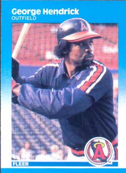#82 George Hendrick - California Angels - 1987 Fleer Baseball