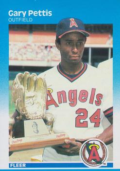 #90 Gary Pettis - California Angels - 1987 Fleer Baseball