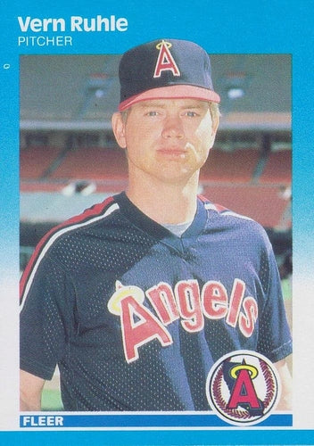 #91 Vern Ruhle - California Angels - 1987 Fleer Baseball