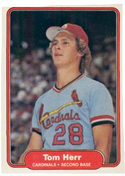 #115 Tom Herr - St. Louis Cardinals - 1982 Fleer Baseball