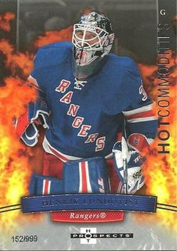 #115 Henrik Lundqvist - New York Rangers - 2007-08 Fleer Hot Prospects Hockey