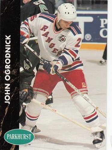 #115 John Ogrodnick - New York Rangers - 1991-92 Parkhurst Hockey