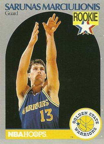 #115 Sarunas Marciulionis - Golden State Warriors - 1990-91 Hoops Basketball