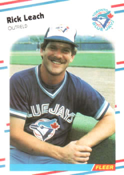 #115 Rick Leach - Toronto Blue Jays - 1988 Fleer Baseball