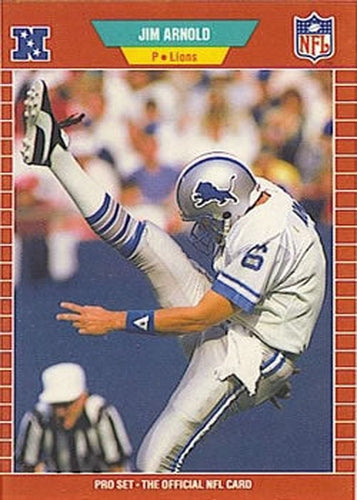 #115 Jim Arnold - Detroit Lions - 1989 Pro Set Football