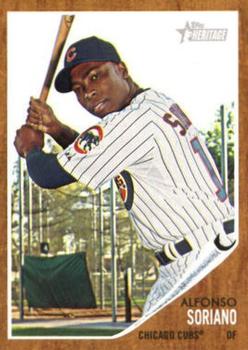 #115 Alfonso Soriano - Chicago Cubs - 2011 Topps Heritage Baseball