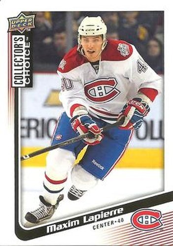 #115 Maxim Lapierre - Montreal Canadiens - 2009-10 Collector's Choice Hockey