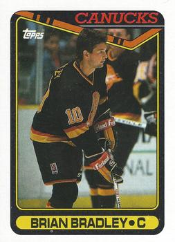 #115 Brian Bradley - Vancouver Canucks - 1990-91 Topps Hockey