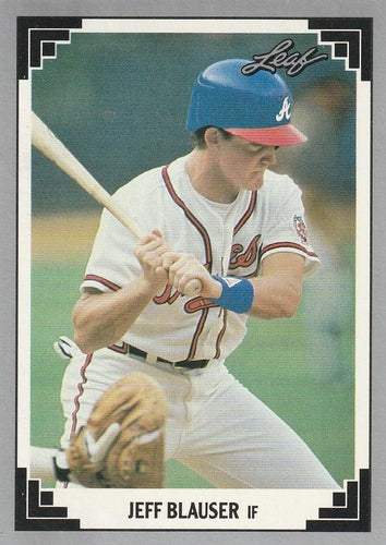 #115 Jeff Blauser - Atlanta Braves - 1991 Leaf Baseball