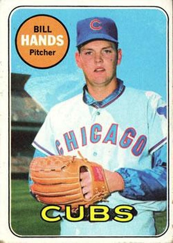 #115 Bill Hands - Chicago Cubs - 1969 Topps Baseball