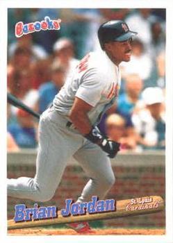 #115 Brian Jordan - St. Louis Cardinals - 1996 Bazooka Baseball