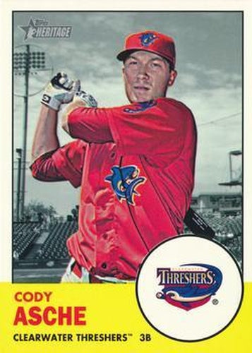 #115 Cody Asche - Clearwater Threshers - 2012 Topps Heritage Minor League Baseball