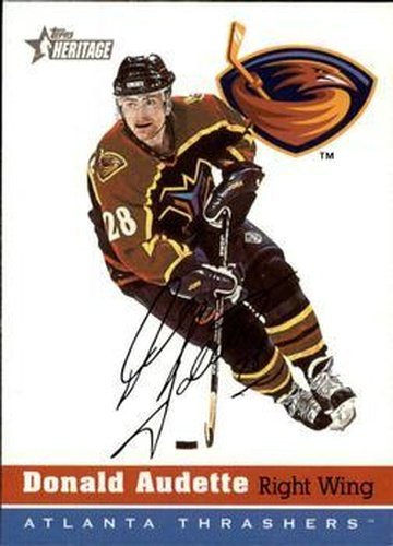 #115 Donald Audette - Atlanta Thrashers - 2000-01 Topps Heritage Hockey