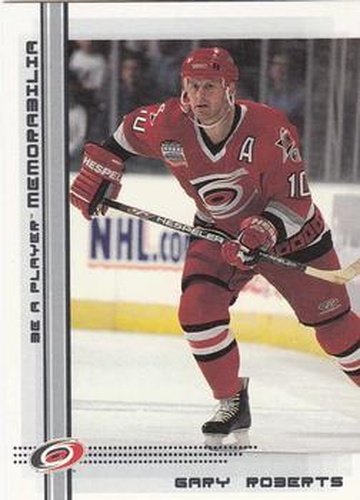 #115 Gary Roberts - Carolina Hurricanes - 2000-01 Be a Player Memorabilia Hockey
