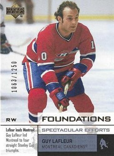 #115 Guy Lafleur - Montreal Canadiens - 2002-03 Upper Deck Foundations Hockey
