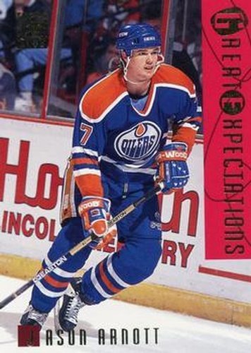 #115 Jason Arnott - Edmonton Oilers - 1994-95 Stadium Club Hockey