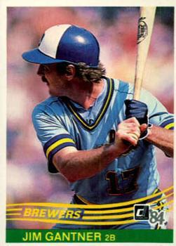#115 Jim Gantner - Milwaukee Brewers - 1984 Donruss Baseball